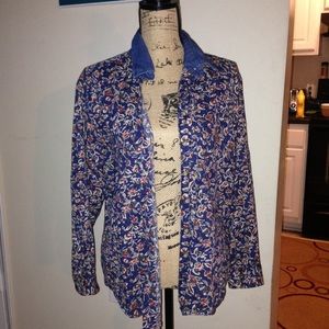 Rhythm blues flower denim shirt